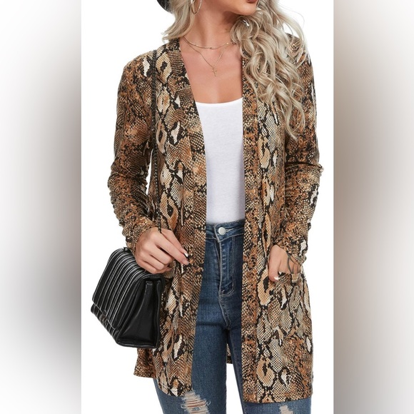 New QIXING Women's Casual Cardigans Long Sleeve Cover Up - Picture 5 of 5